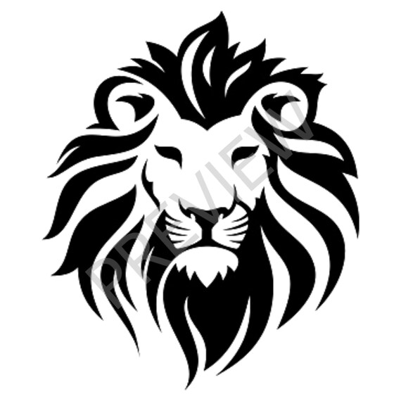 Tribal Lion Head PNG File With Transparent Background - Etsy Australia