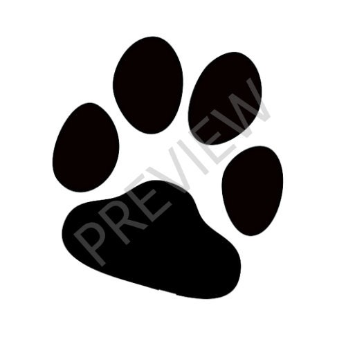 Paw Print PNG file with transparent background | Etsy