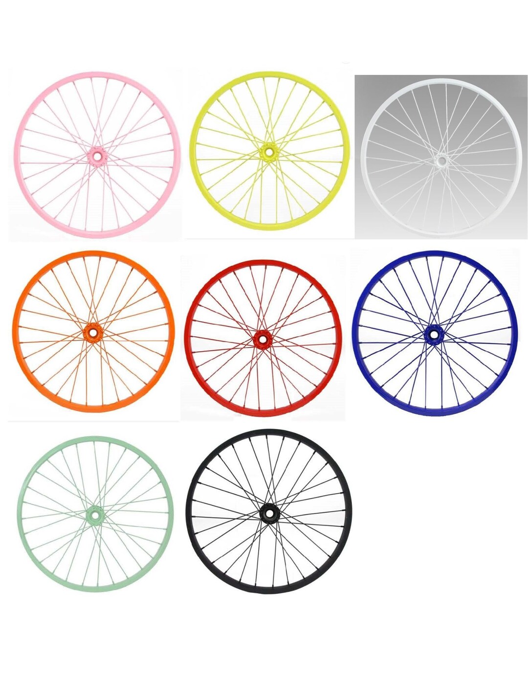 16.5 Decorative Bicycle Wheel Various Colors Etsy