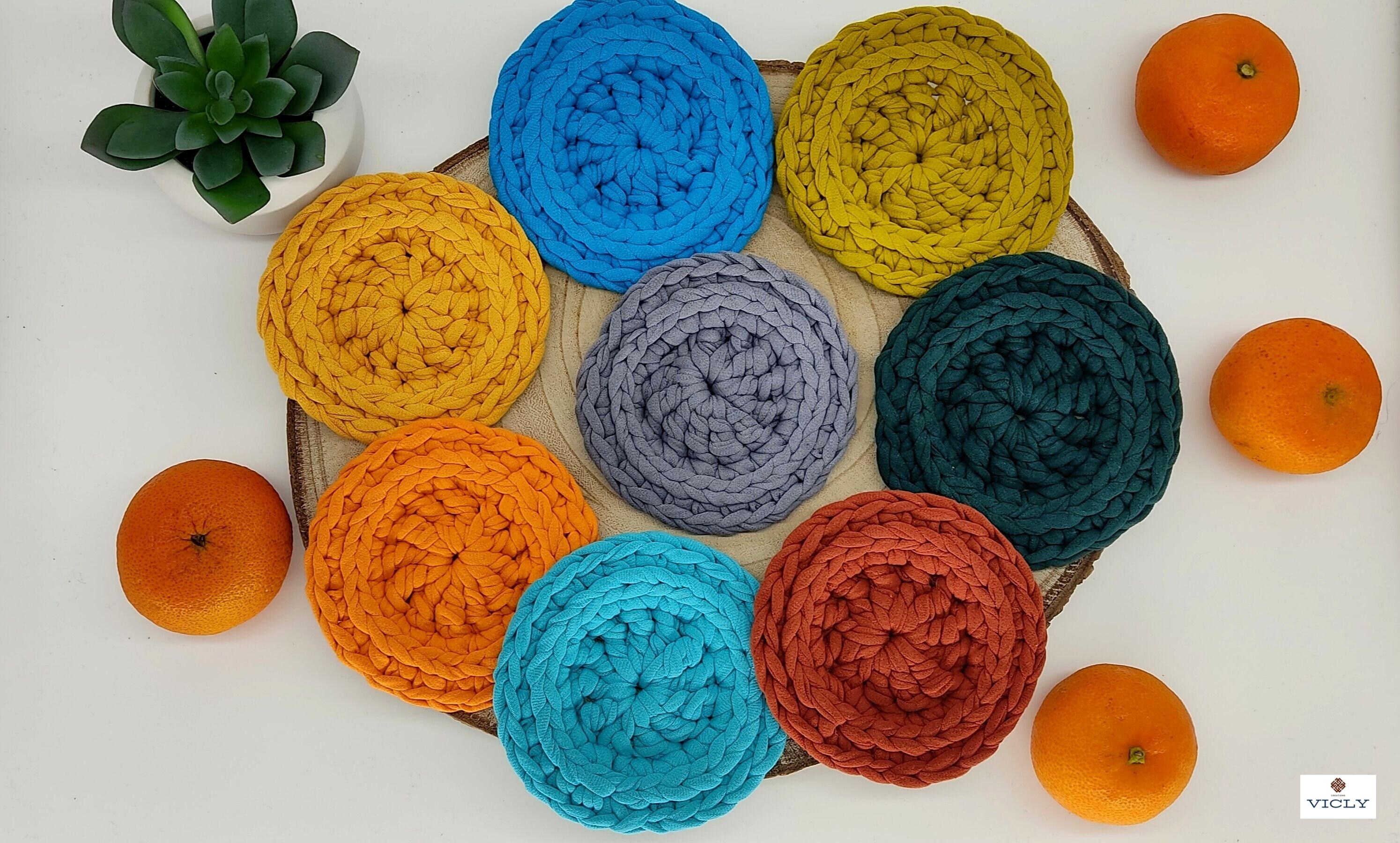 Sous-Verres Faits Main en Matières Naturelles Personnalisés