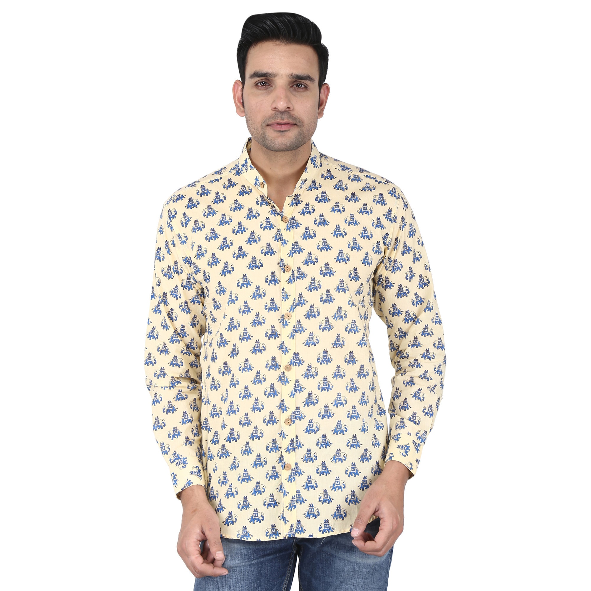 Hand Block Printed Shirts For Men 100 Cotton Printed Shirts Etsy