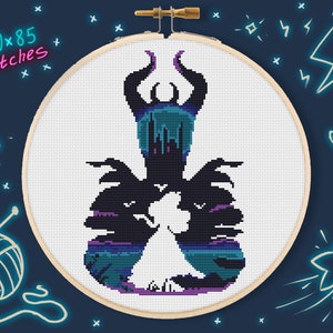 Sleeping Beauty Fairy tale cross-stitch pattern. Hand made gift. Cute Charming Magic needlepoint Embroidery for Instant pdf download