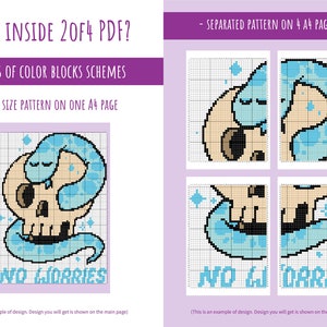 Grönt korsstygnsmönster med superhjältemotiv, giftmurgröna, för handgjord present. Sött korsstygn. Härligt nördbroderi direkt i pdf-format. bild 3
