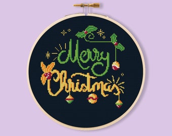 Kreuzstichmuster Weihnachten, Weihnachtsstickerei PDF Download