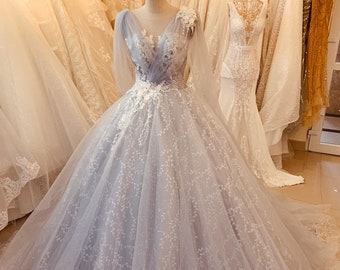 pale purple wedding dress