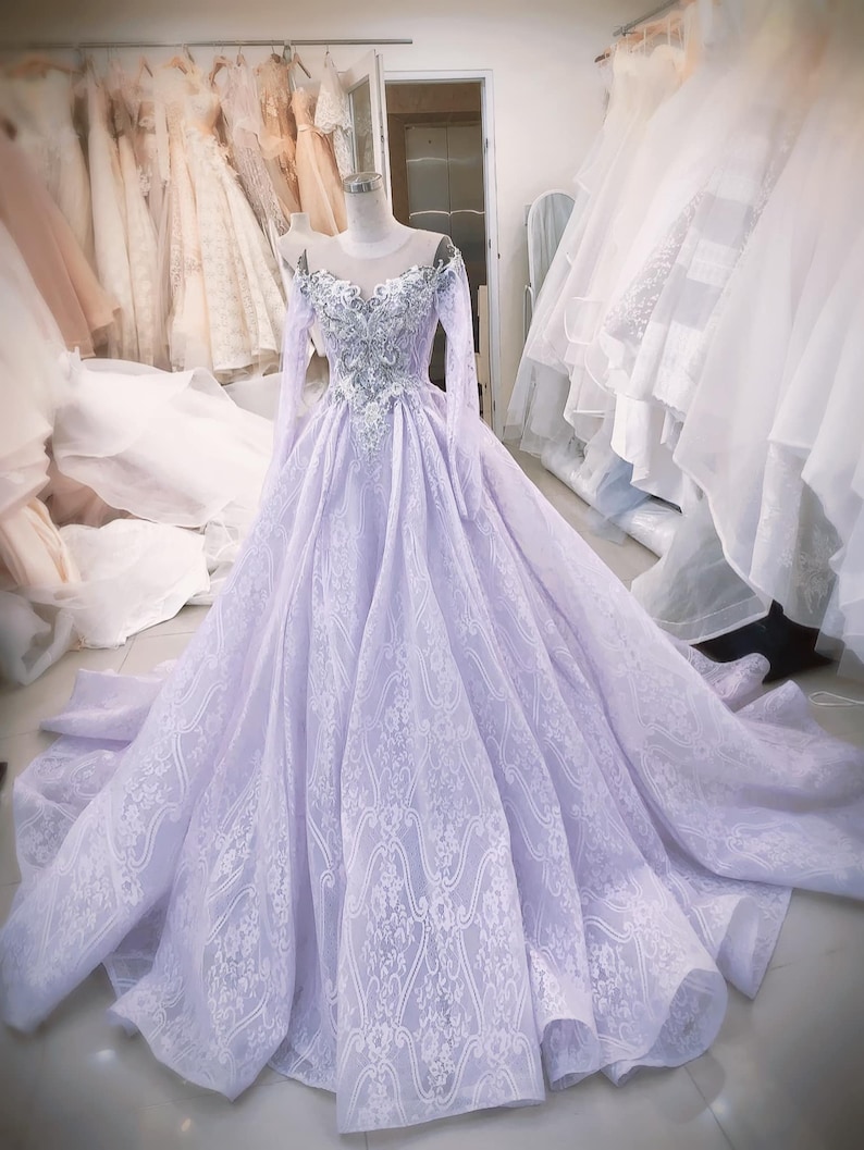 Gorgeous Purple Princess Wedding Dress Made to Order off the - Etsy