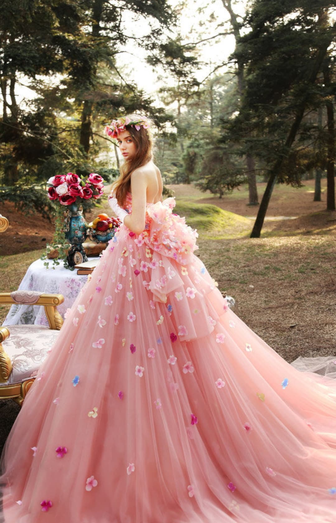 pink wedding dresses