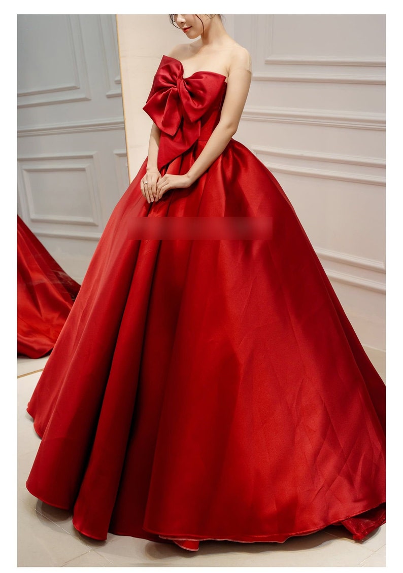 Gorgeous off the shoulder red princess wedding dress made to order, two beautiful red princess ball gown designs to choose from image 2