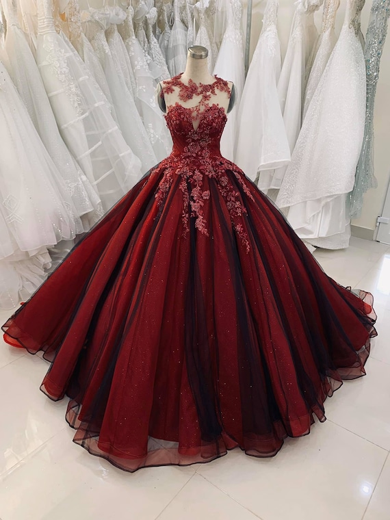 Red beautiful store gown