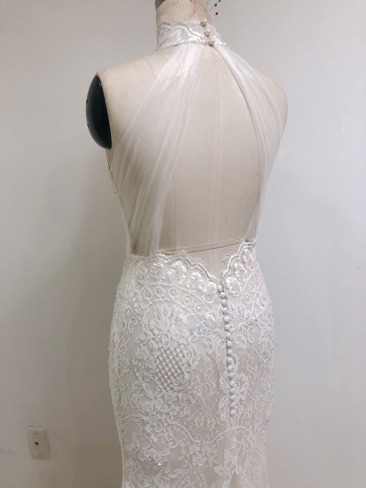 Sexy Vintage Mermaid Ivory Lace Wedding Dress Made to Measure - Etsy ...