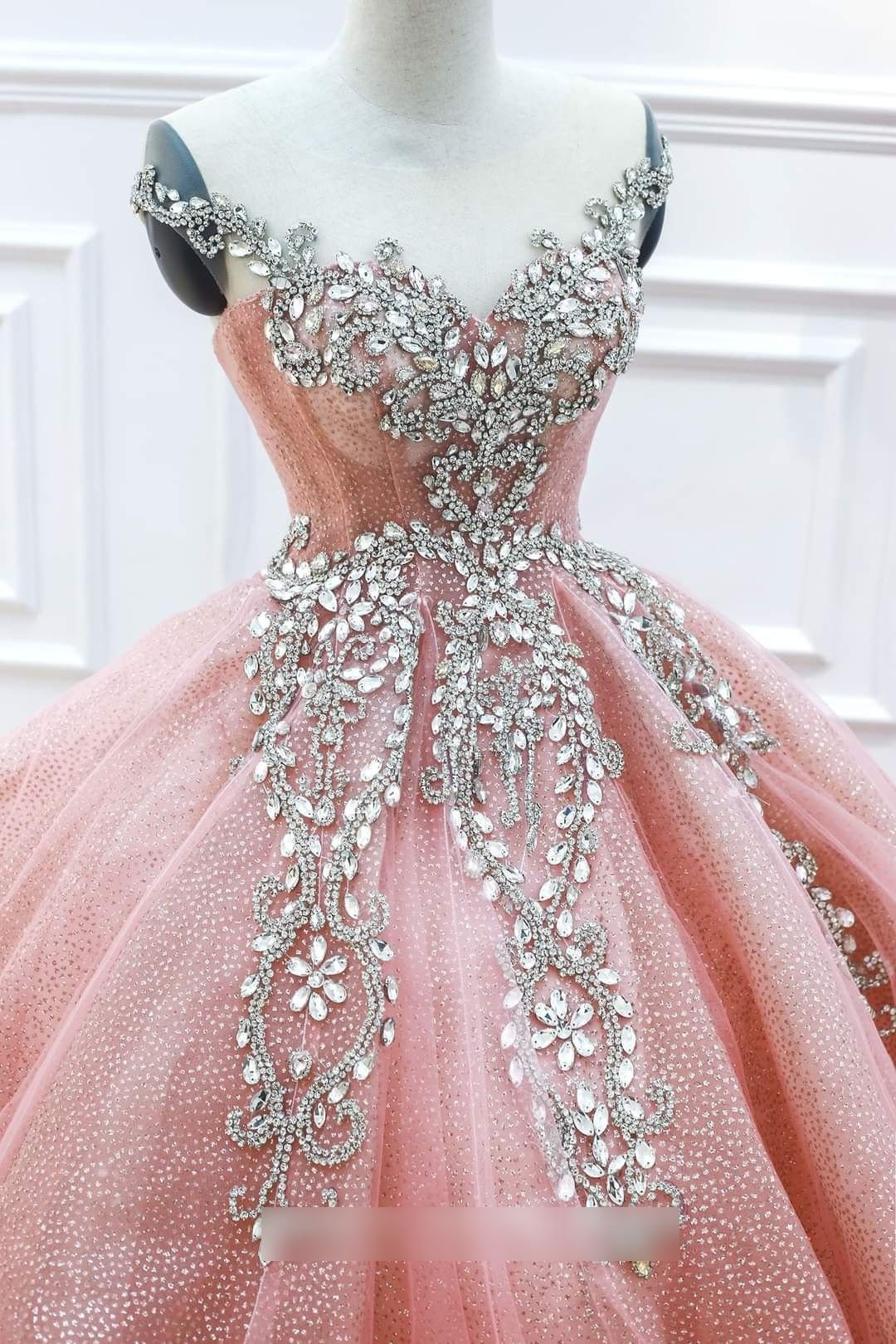 Beautiful Luxury Pink Princess Wedding Dress Made to Order Etsy