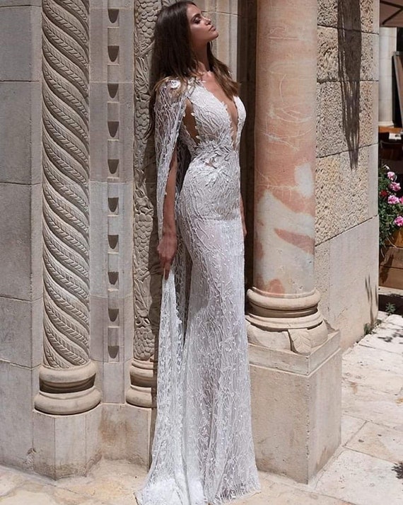 Beautiful Mermaid Lace Boho Wedding ...