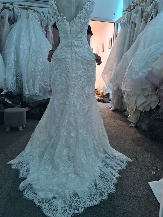 VENTA DE MUESTRA talla 10 US Impresionante vestido de novia de