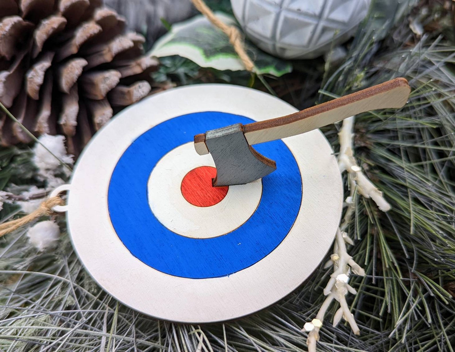 Axe Throwing Gift Target and Axe Ornament Axe Thrower Etsy
