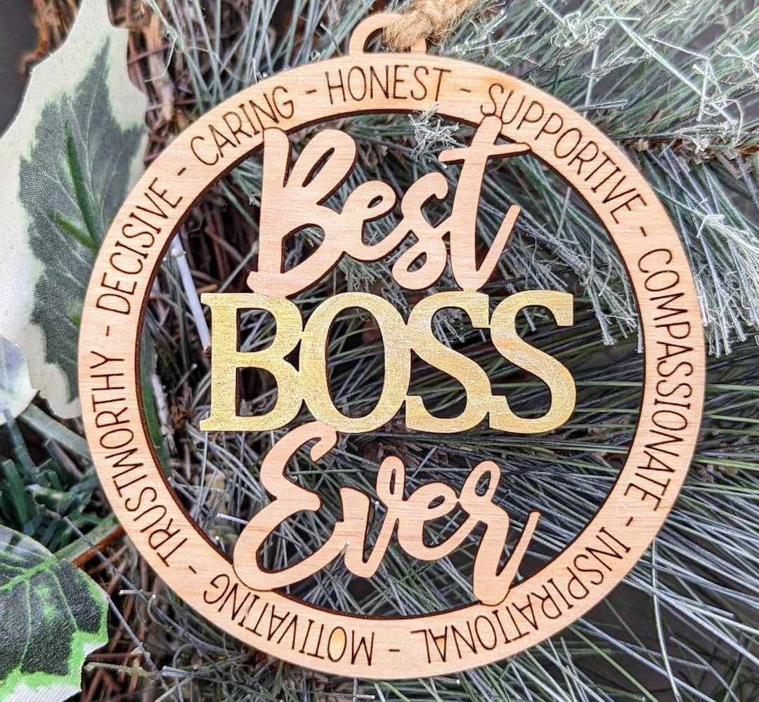Boss Appreciation Gift, Best Boss Ever Ornament, Christmas Gift for