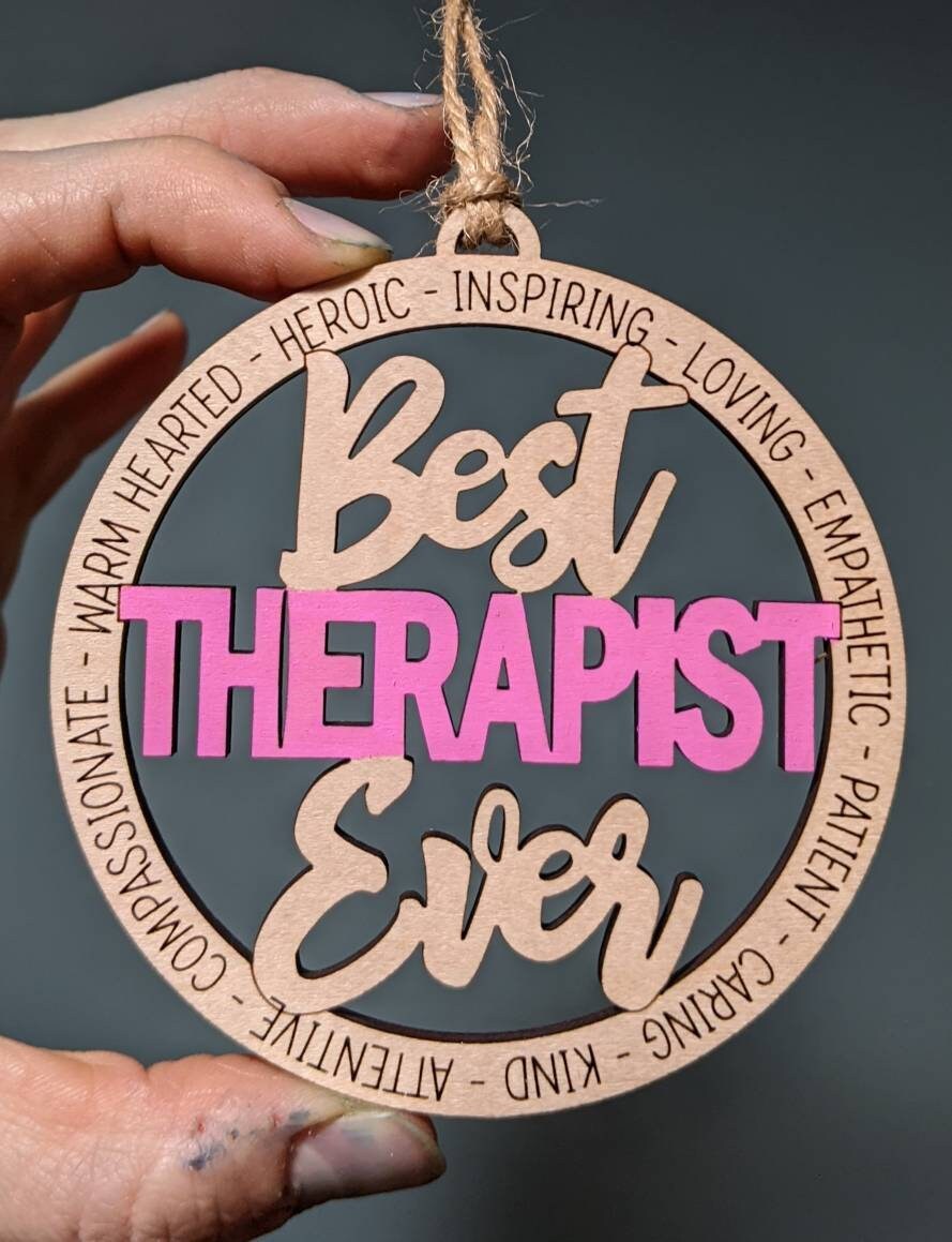 Therapist Appreciation Gift Best Therapist Ever Ornament Etsy