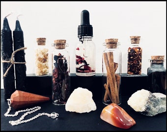 Fire Witch Kit / Witch Starter Kit / Witchcraft Kit / Witch Box / Spell Kit / Witchy Decor / Witchcraft Supply / Witch Kit / Witch Herb Kit