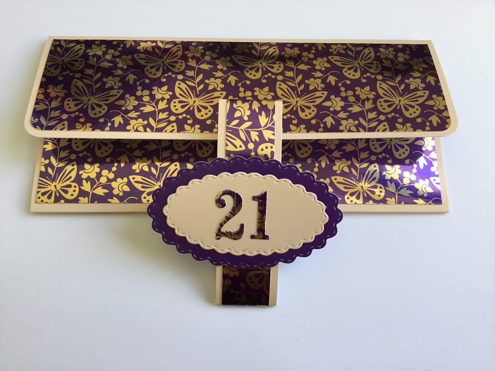 Handmade 21st Birthday Money Envelope. Money Wallet. Cash Envelope. Gift/voucher Wallet
