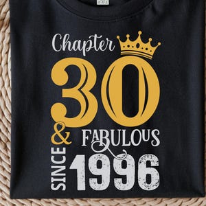 Kapitel 30 Sedan 1996 SVG, 30-årsdagsdrottning PNG (digital nedladdning)