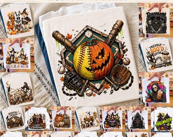 20 Halloween PNG Bundle, Spooky Halloween Designs, Witch Ghost Pumpkin PNG, Trendy Sublimation Design Digital Download