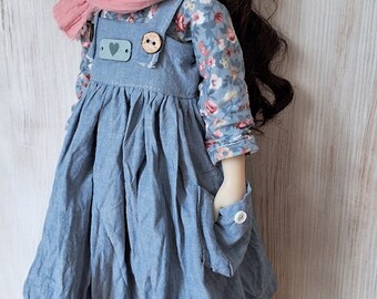 Ruby Red doll clothes.Ruby Red doll dress.Ruby Red outfit.Dress for 14 inch. doll.