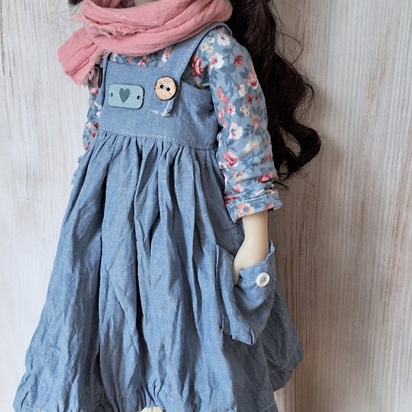 Ruby Red doll clothes.Ruby Red doll dress.Ruby Red outfit.Dress for 14 inch. doll.