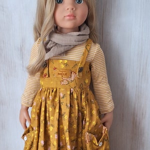 Gotz doll clothes.Gotz doll dress.Gotz outfit.Zwrgnase doll clothes.Dress for 18 inch.doll. image 6