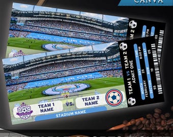 Personalized Football Ticket: Surprise Birthday Gift (Digital Download)