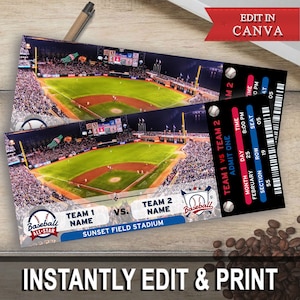 Baseball-Spielkarte, Weihnachts-Baseball-Karte, druckbare Baseball-Karte, bearbeitbares Baseball-Karte, Canva bearbeitbares DIY-Sportkarte