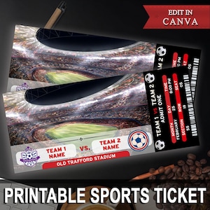 FUßBALL personalisiertes Ticket, Fußballspiel, Überraschungsgeschenk, Fußballgutschein, Geburtstagsüberraschung, Geburtstagsgeschenk, Fußball-Fußballmannschaft