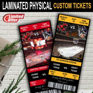 Laminiertes Ticket für physische Sportveranstaltungen, anpassbares Hockeyticket, personalisiertes Hockeyticket, Tickethockey, Fußball, Fußball, Baseball