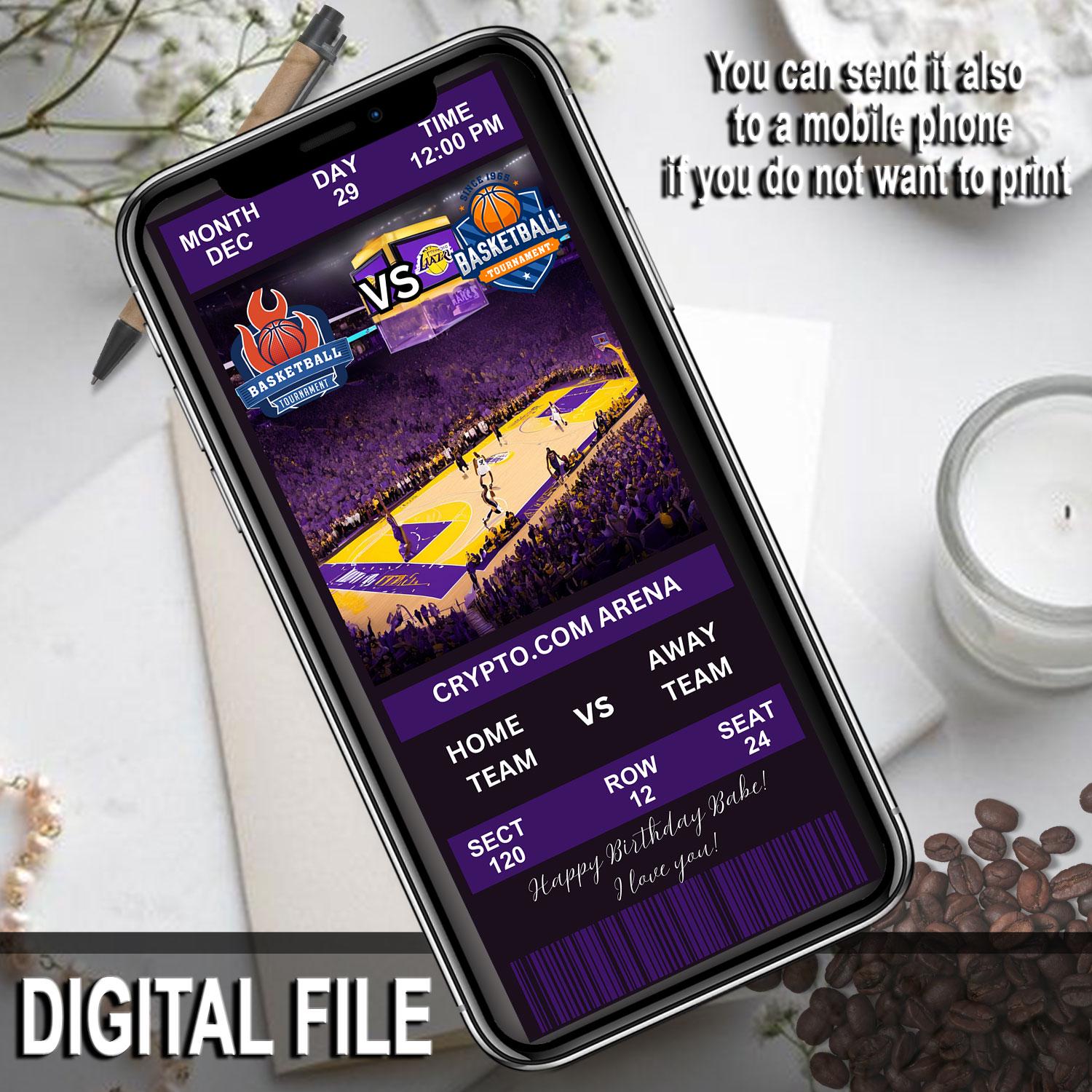 All Sports Game Ticket, Christmas Basketball Ticket, Printable Basketball  Ticket, Editable Basketball Ticket, Canva DIY Sport Ticket
