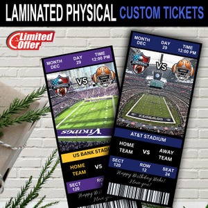 Laminiertes Ticket für physische Sportveranstaltungen, anpassbares Fußballticket, personalisiertes Baseballticket, Ticket für Basketball, Hockey, Fußball