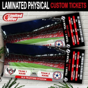 Physisches benutzerdefiniertes Football Game Ticket, personalisiertes Football Ticket, College Football Ticket Geschenk, Football Game Ticket Überraschung, Andenken