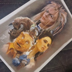Labyrinth: As The World Falls Down Art Print Jarreth David Bowie Fan Art Painting Digital Artwork Hoggle Ludo Portrait Art Labyrinth Film
