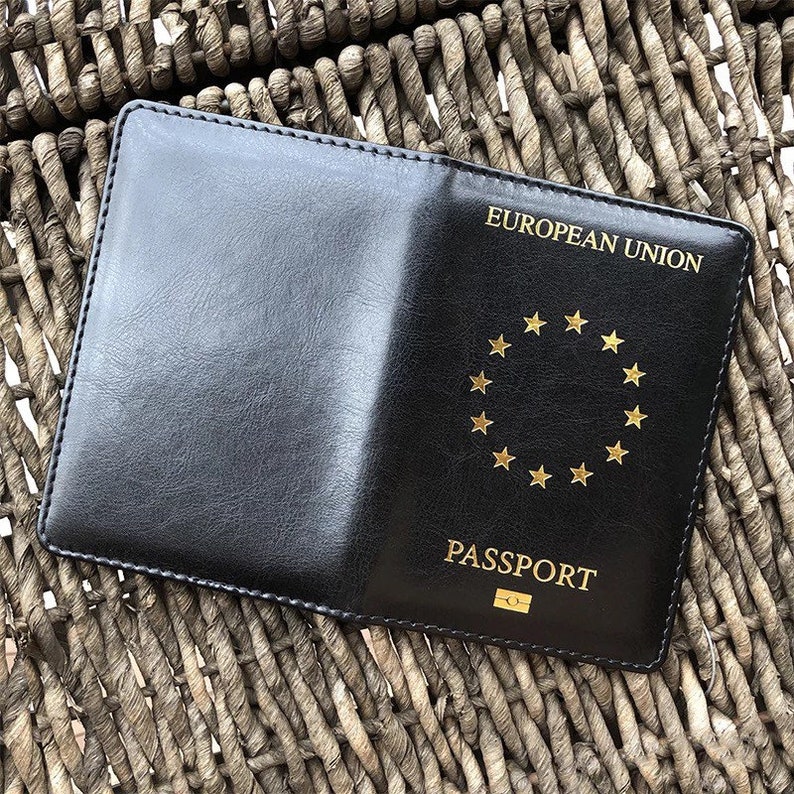 Europe Union New Passport Cover Holder PU Leather Covers for Etsy