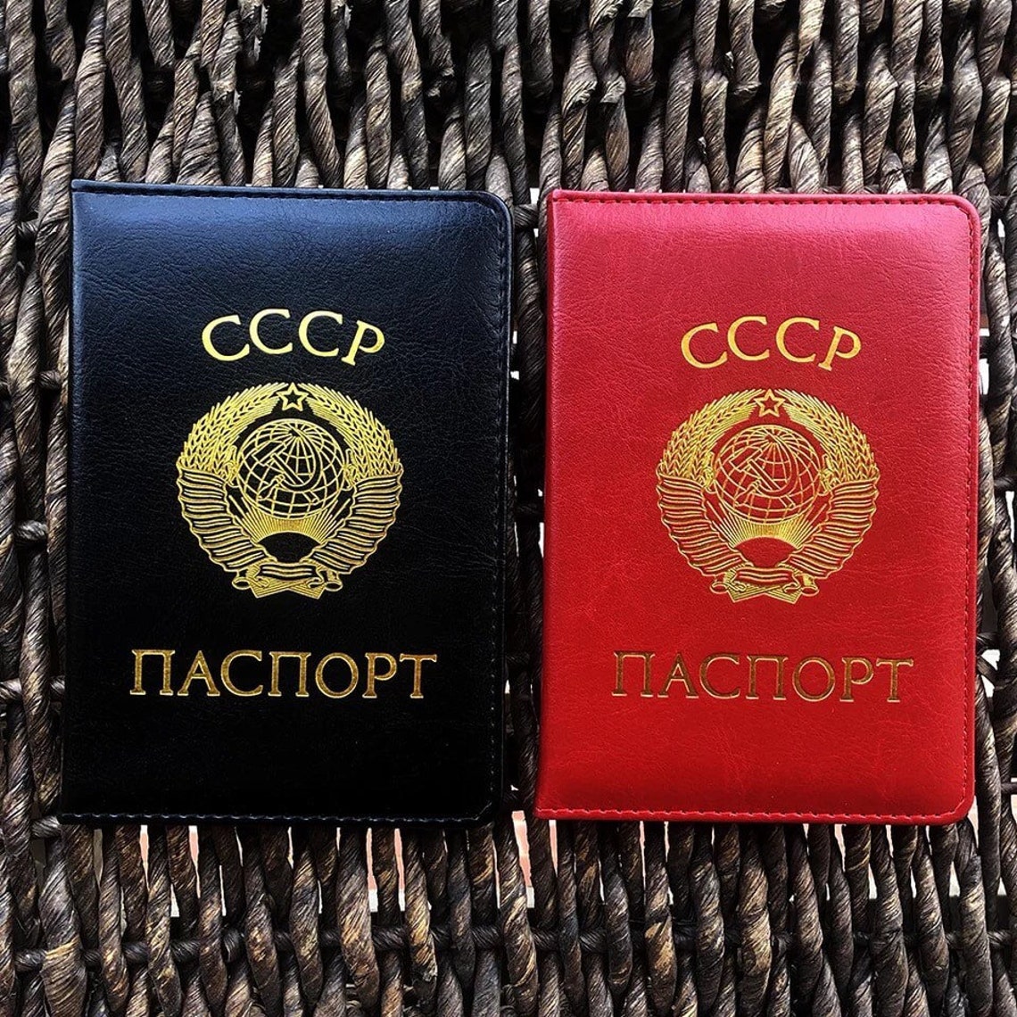 New Russian CCCP Ussr Passport Cover Soviet Leather Covers for Etsy