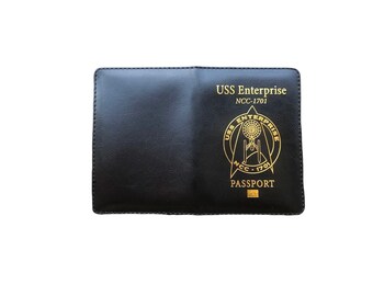 Star Trek Enterprise 1701 Passport Holder Black 
