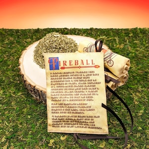Epic Items Crinkly Catnip Toy Fireball Spell Scroll, Filled w/ Certified Organic Catnip, Handmade Cat Toy