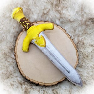 Knee-High Knights Plush Toy Broadsword, Baby&#39;s First Broadsword, Emotional Support Broadsword, Soft Plush Toy, Plushie, Handmade Toy