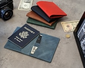 Leather Passport Wallet, Passport Cover Personalized, Passport Documents Organizer, Customized Leather Passport Holder with Card Pockets