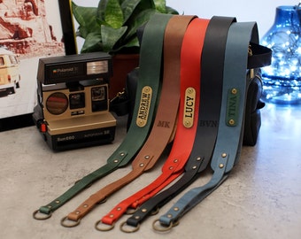 Personalized Camera Strap, Leather Camera Neck Strap, Durable Leather Camera Straps for DSLR, Mirrorless & Film Cameras, Travel Gift