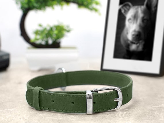 Collare Per Cani Personalizzato In Pelle Marrone: Ferramenta In Acciaio Fatta A Mano - Italia - Foto 3