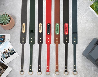 Padded Leather Camera Strap with Personalization, Custom Camera Neck Straps for Nikon Leica Canon, Gifts for Photographers and Travelers