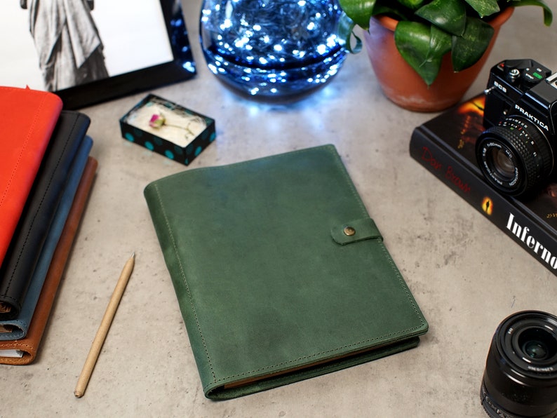 Leather Notebook Cover A5 A6 Refillable Journal Cover Etsy Canada