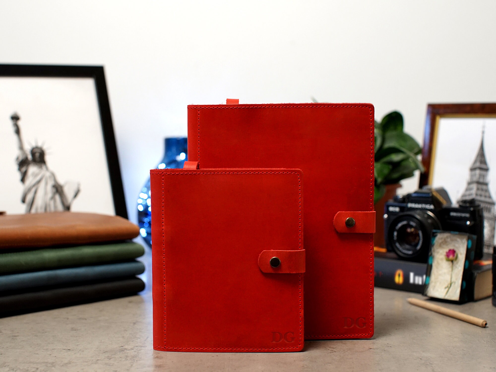 Leather Notebook Cover A5 A6 Refillable Journal Cover Etsy Canada