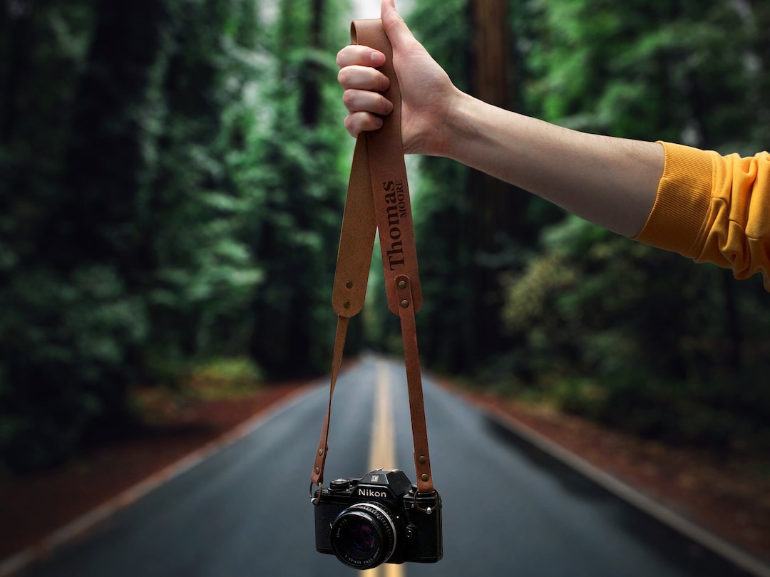 Engraved Camera Strap Personalized, Leather Camera Straps for Canon