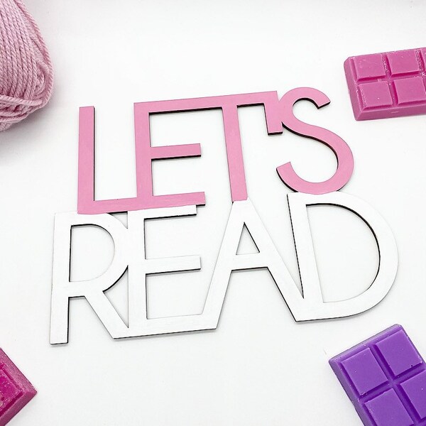 Lets Read Sign - Etsy