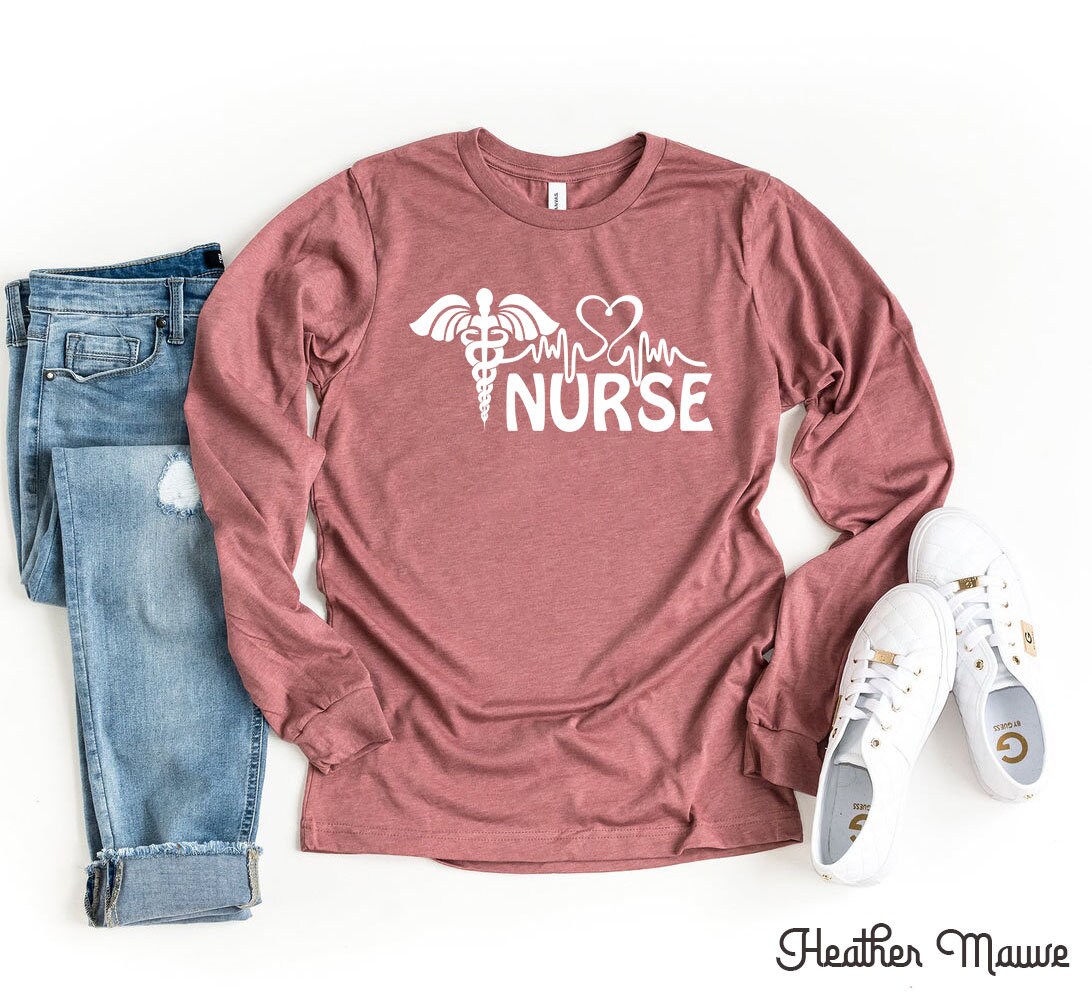 Nurse Long Sleeve Tshirt nurse Long Sleeve shirt nurse life Etsy