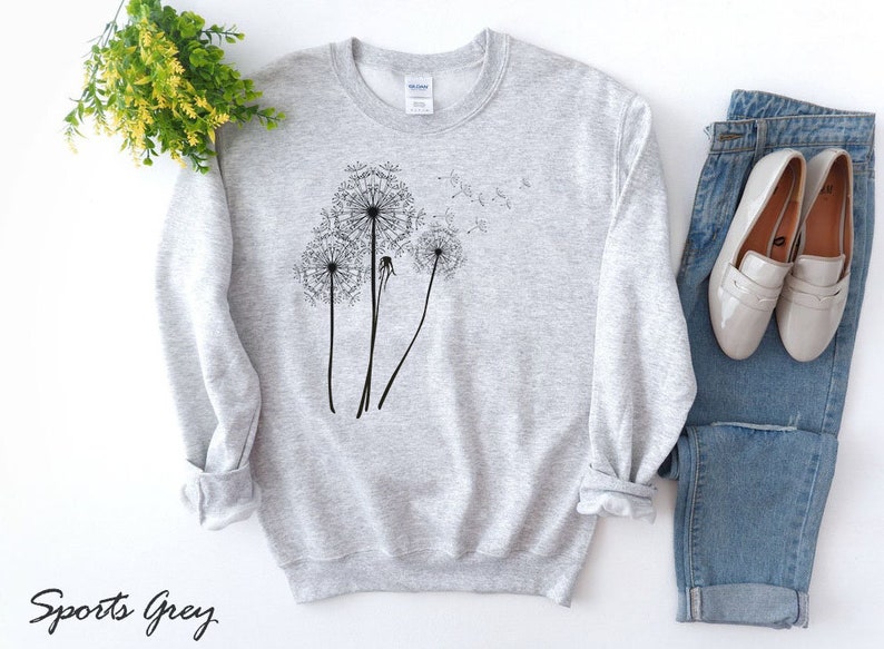 Dandelion sweatshirt Dandelion hoodie Dandelion lovers gift | Etsy